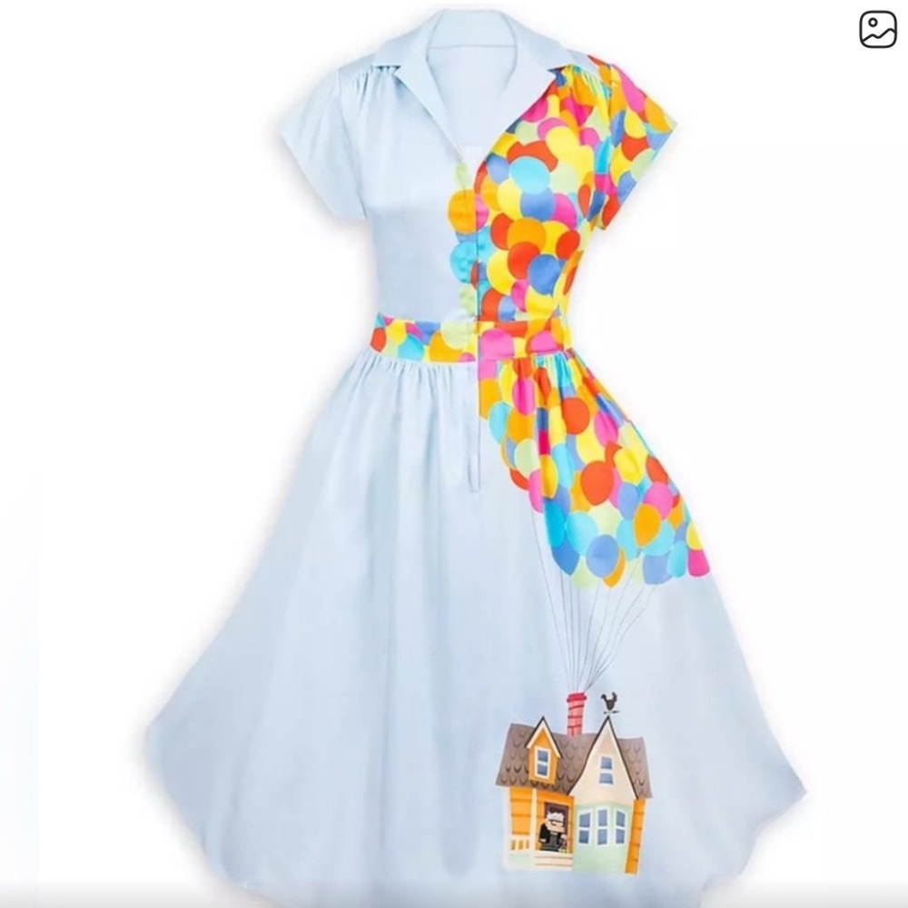 Disney The Dress Shop UP Pixar House Carl Russell Women’s XL Sky Balloons RARE